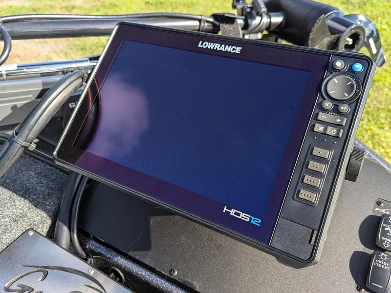 Slide: The Image of Lowrance HDS12 fishfinder on Falcon F20 PREDATOR 2025 boat dashboard. - 15