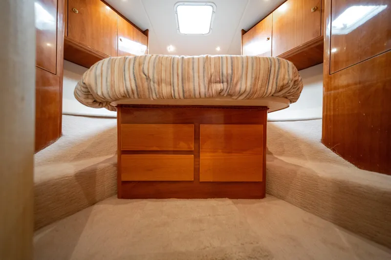Slide: The Image of Luxurious cabin interior of 2004 Ocean Yachts 50 Super Sport with wooden cabinetry. - 45