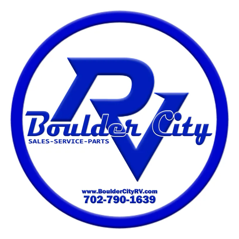Slide: The Image of Boulder City RV logo with contact details and services offered. - 24