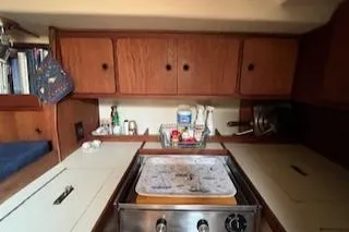 Slide: The Image of Cozy cabin interior of 1987 Morgan Catalina Morgan 41 Classic sailboat. - 35