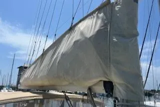 Slide: The Image of 1987 Morgan Catalina Morgan 41 Classic yacht helm with navigation equipment. - 8