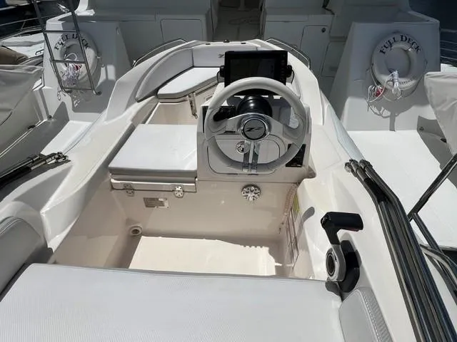 Slide: The Image of 2020 Zar Formenti ZF-1 boat cockpit with steering wheel and navigation equipment. - 11