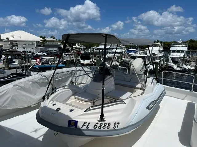 Slide: The Image of Zar Formenti ZF-1 boat docked at marina, 2020 model, sunny day, clear skies. - 12