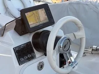 Slide: The Image of Steering wheel and navigation system of 2020 Zar Formenti ZF-1 boat. - 4