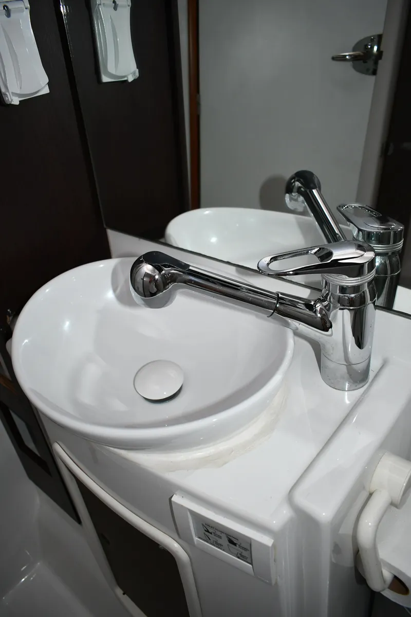 Slide: The Image of Bathroom sink with modern faucet on 2012 Fountaine Pajot 40 yacht. - 29