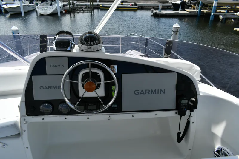 Slide: The Image of Helm of 2012 Fountaine Pajot 40 catamaran with Garmin navigation system. - 41