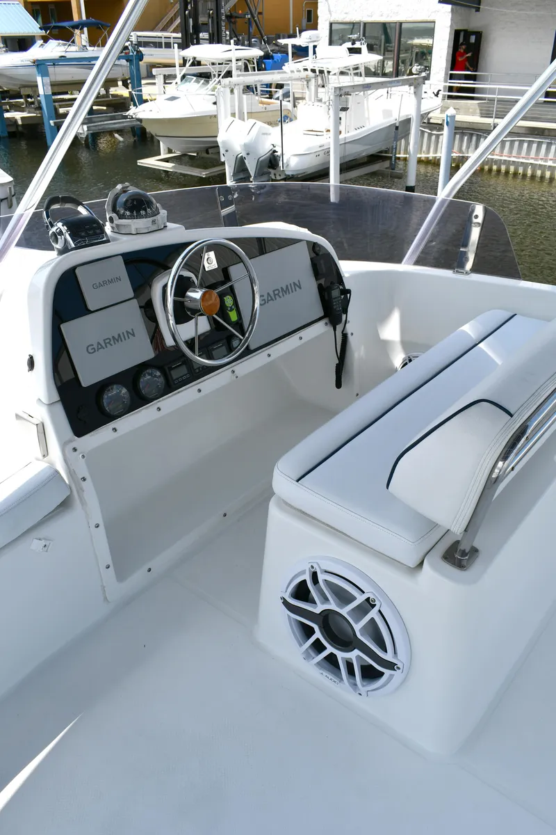 Slide: The Image of Helm of 2012 Fountaine Pajot 40 catamaran with Garmin navigation system. - 43