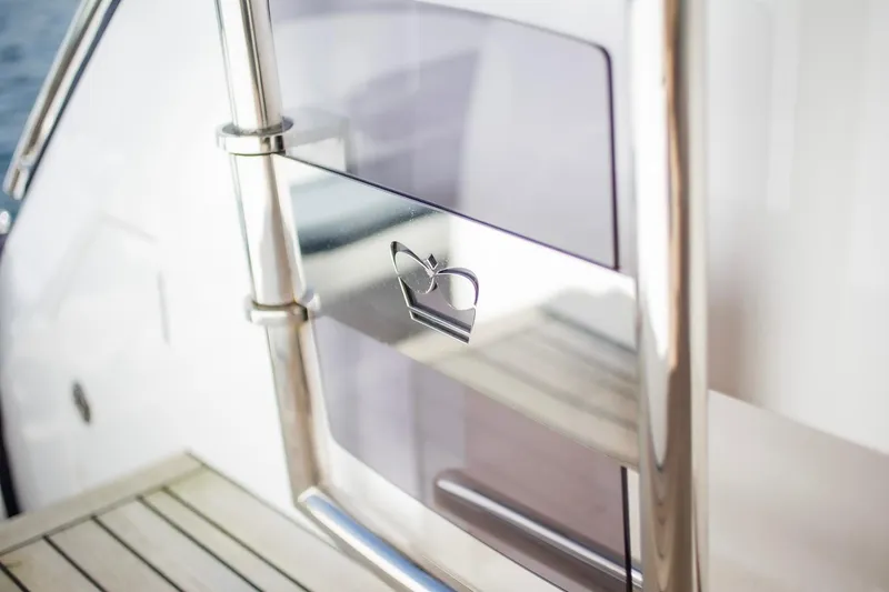 Slide: The Image of Stainless steel railing on 2022 Princess F50 yacht deck. - 17