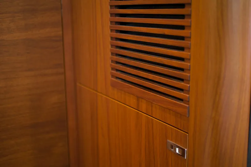 Slide: The Image of Wooden interior panel with vent, Princess F50 yacht, 2022 model. - 40