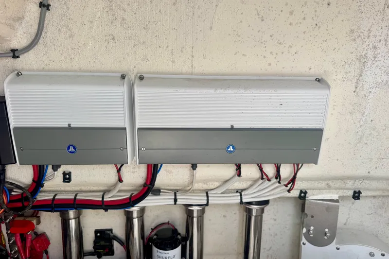 Slide: The Image of Electrical control panels with wiring, ZCB Freemason 26, 2023 model, mounted on a wall. - 17