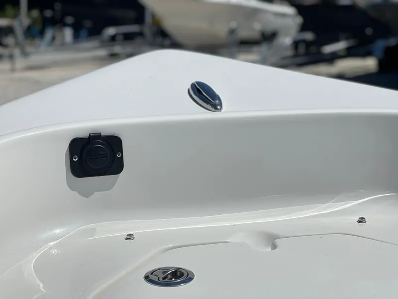 Slide: The Image of 2025 Key West 1720 Center Console boat, close-up of deck details and fittings. - 10