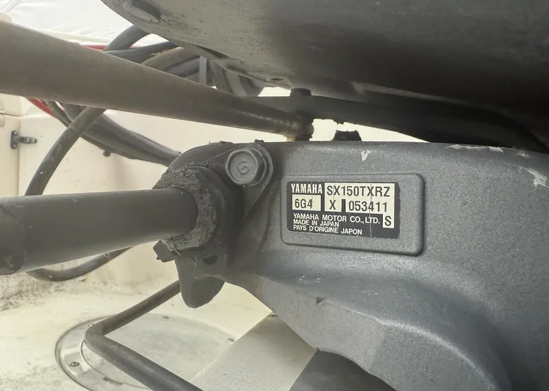 Slide: The Image of Yamaha SX150TXRZ engine detail on 2000 Grady-White Adventure 208 boat. - 21