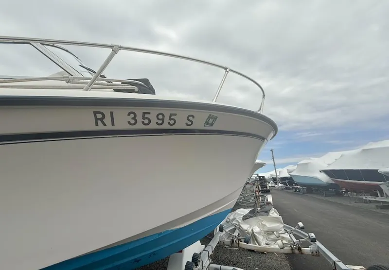 Slide: The Image of Grady-White Adventure 208 boat, 2000 model, docked with registration number RI 3595 S. - 4
