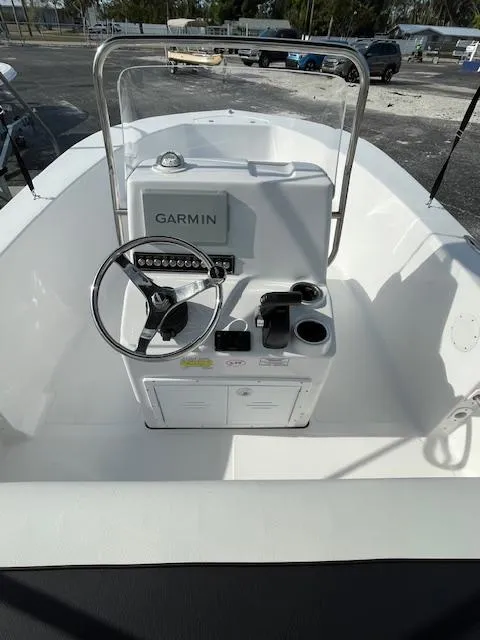 Slide: The Image of 2024 Tidewater 180 CC Adventure boat console with Garmin navigation system. - 3