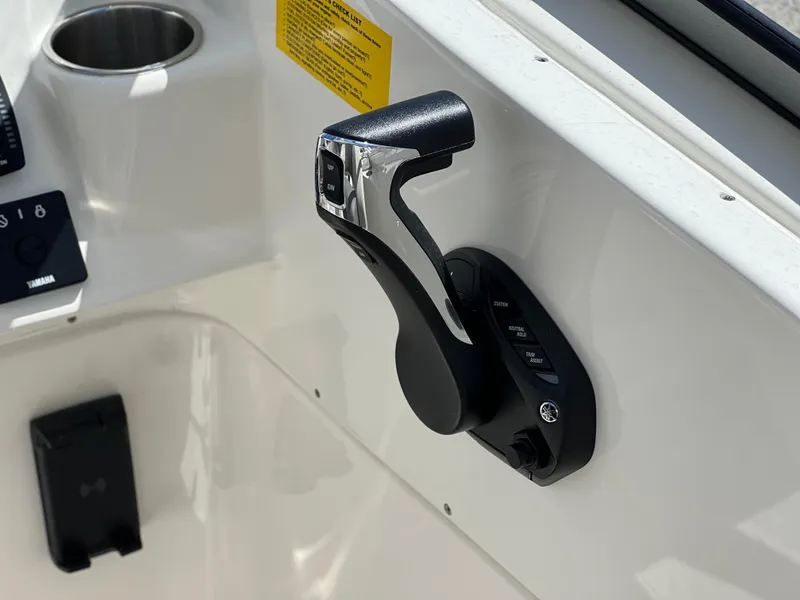 Slide: The Image of Throttle control of 2025 Key West 239 DFS boat, featuring sleek design and modern controls. - 27