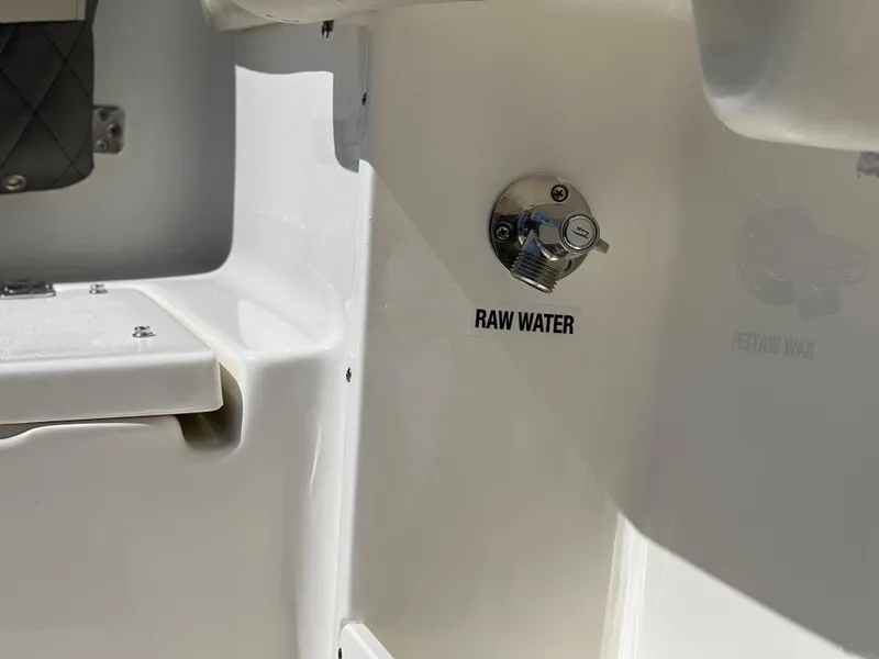 Slide: The Image of 2025 Key West 239 DFS boat raw water intake detail. - 38