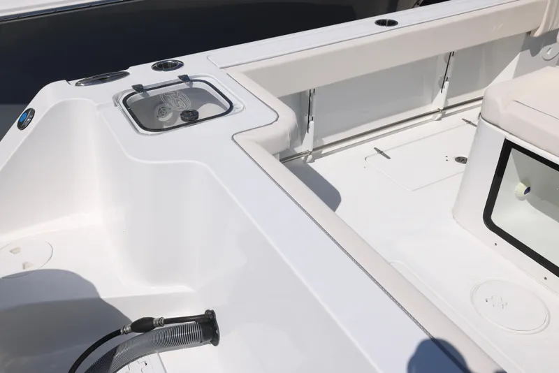 Slide: The Image of 2026 Sea Hunt Gamefish 27 Coffin Box with dual Yamaha outboard engines. - 14