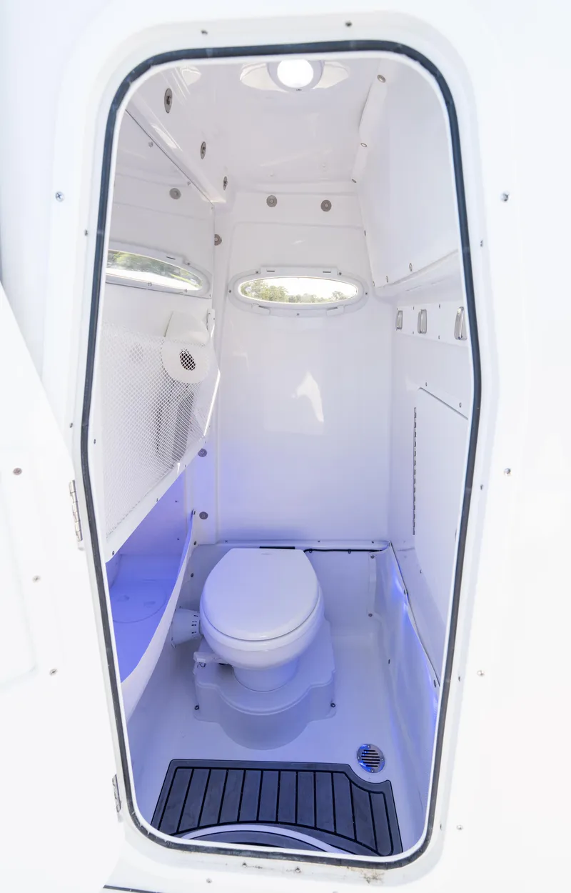 Slide: The Image of Interior of 2026 Sea Hunt Gamefish 27 Coffin Box boat bathroom. - 33