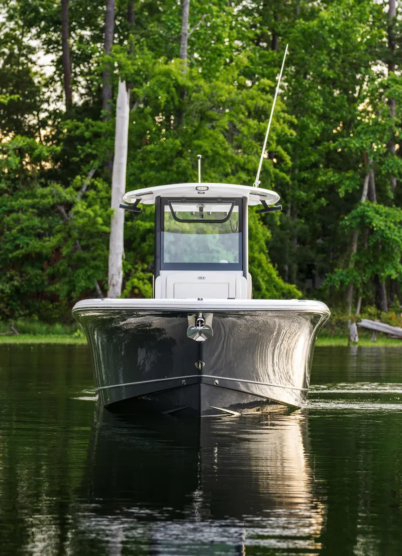 Slide: The Image of Advertisement for Castaway Marine featuring Sea Hunt Gamefish 27 Coffin Box, contact details included. - 73
