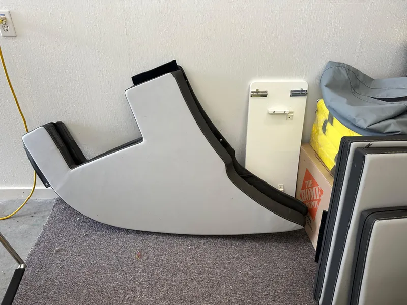 Slide: The Image of Cushioned boat parts for Jeanneau NC 795, 2022 model, stored indoors. - 25