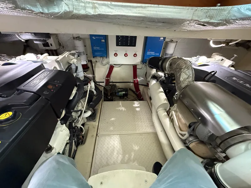 Slide: The Image of Luxurious bathroom in 2016 Tiara Yachts 50 Coupe with modern fixtures and elegant design. - 25