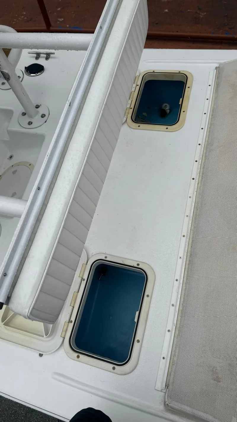 Slide: The Image of Salt Creek 1500 boat deck with storage compartments, 2022 model. - 11