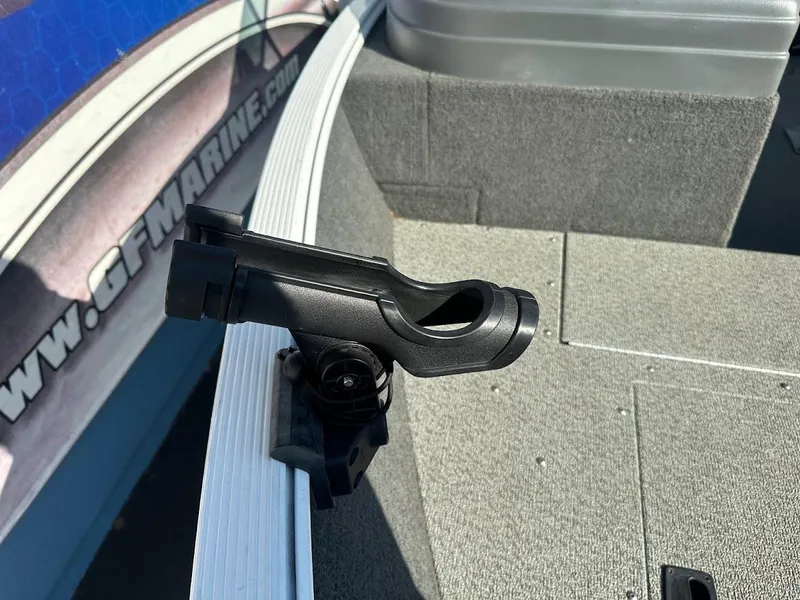 Slide: The Image of Rod holder on 2011 Lund 1625 Rebel XL Sport boat deck. - 35