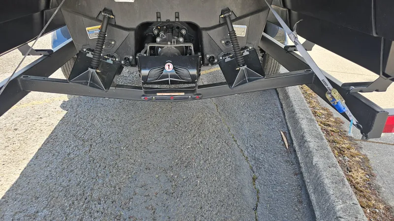 Slide: The Image of Rear view of a 2025 Sea-Doo Switch Cruise 21 on a trailer. - 6