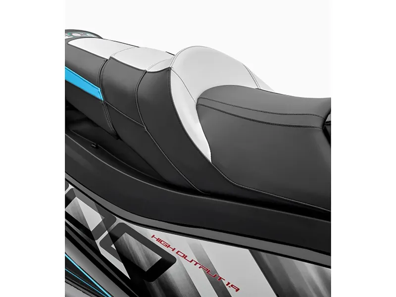 Slide: The Image of 2024 Yamaha Boats GP HO seat detail with sleek black and white design. - 5