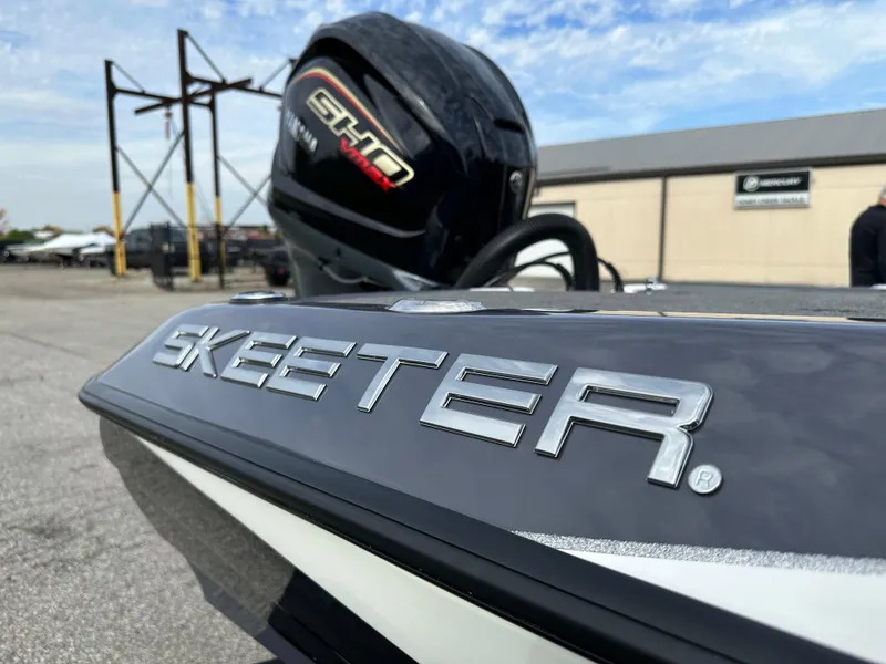 Slide: The Image of 2024 Skeeter ZXR19 boat with Yamaha SHO engine, outdoor setting. - 19