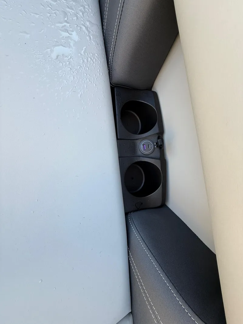 Slide: The Image of Cup holders on a 2025 Sylvan L-3 LZ boat seat, featuring sleek design and functionality. - 16