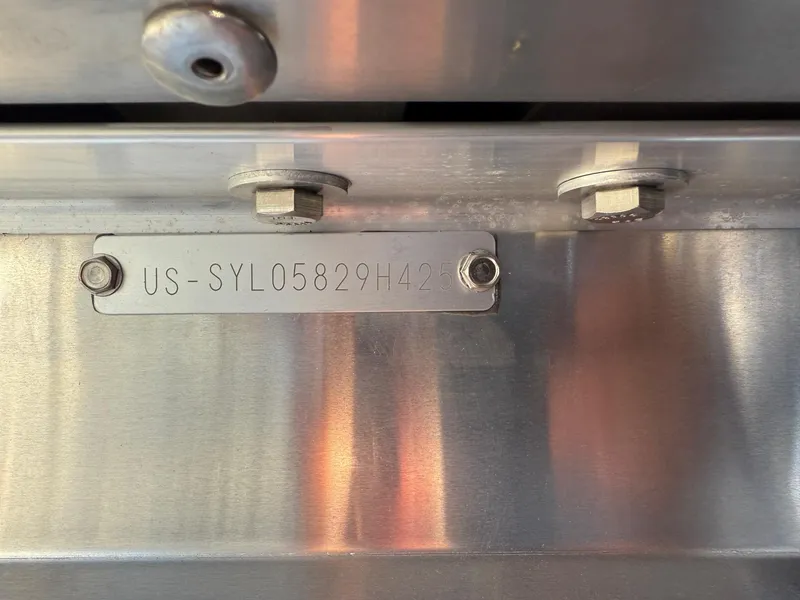 Slide: The Image of 2025 Sylvan L-3 LZ identification plate with serial number on metallic surface. - 28