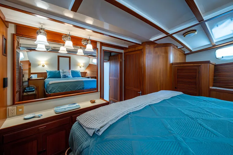 Slide: The Image of Luxurious cabin interior of 2000 Kadey-Krogen 48 North Sea yacht with elegant wood finish. - 35