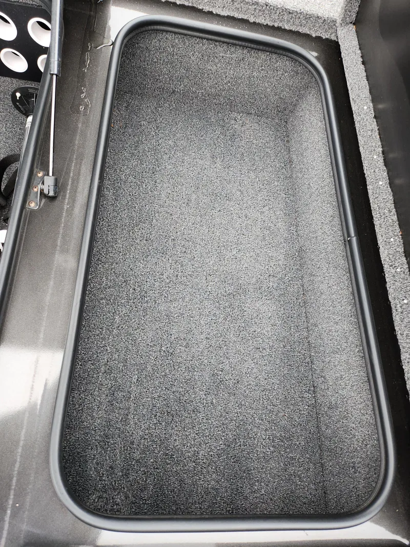 Slide: The Image of 2021 Vexus AVX189 storage compartment with carpeted interior. - 16