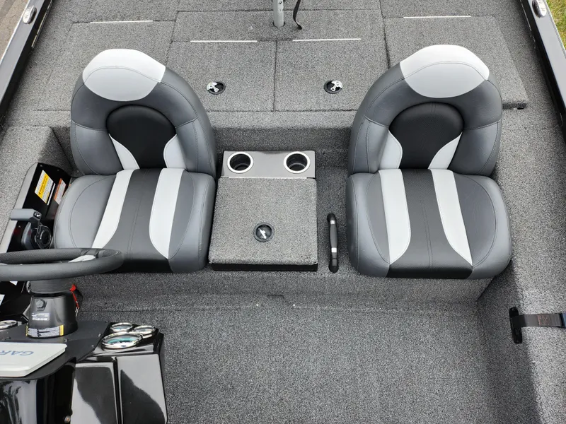 Slide: The Image of 2021 Vexus AVX189 boat interior with dual seats and center console. - 21