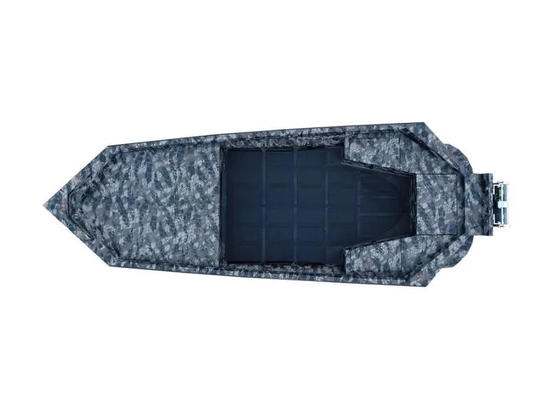 The Image of Top view of 2025 Havoc 1656 VJST boat with camouflage design. - 1