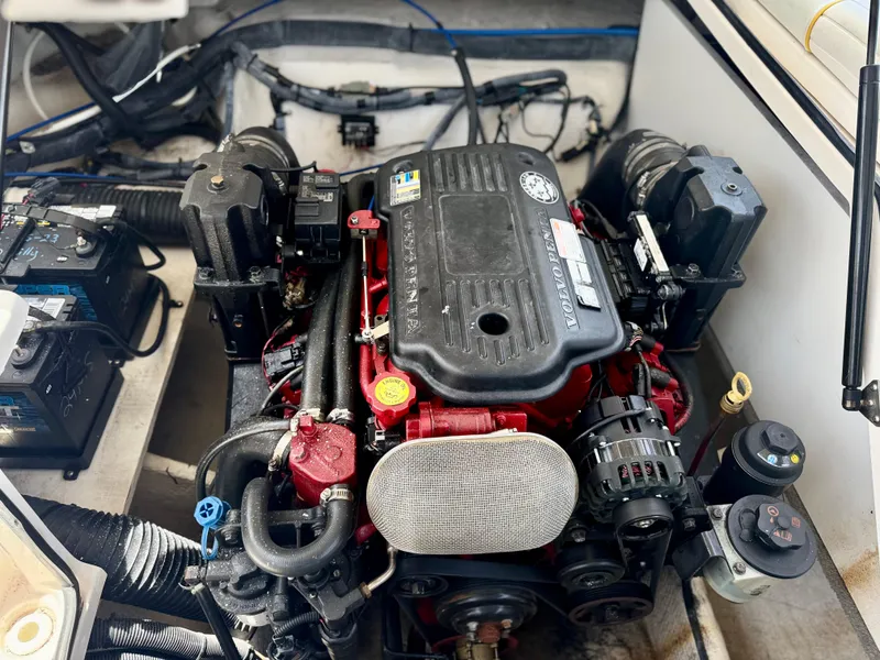 Slide: The Image of Engine of a 2008 Regal 2520 FasDeck boat, showcasing detailed components. - 6