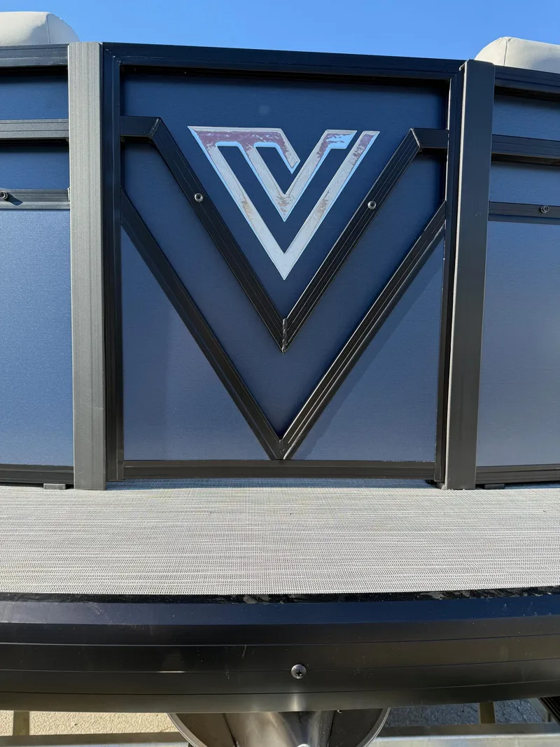 Slide: The Image of 2025 Viaggio V22U boat front with distinctive V-shaped logo design. - 30