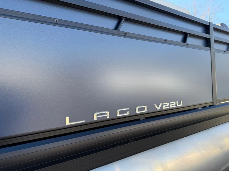 Slide: The Image of 2025 Viaggio V22U Lago model, sleek metallic design, close-up view. - 31