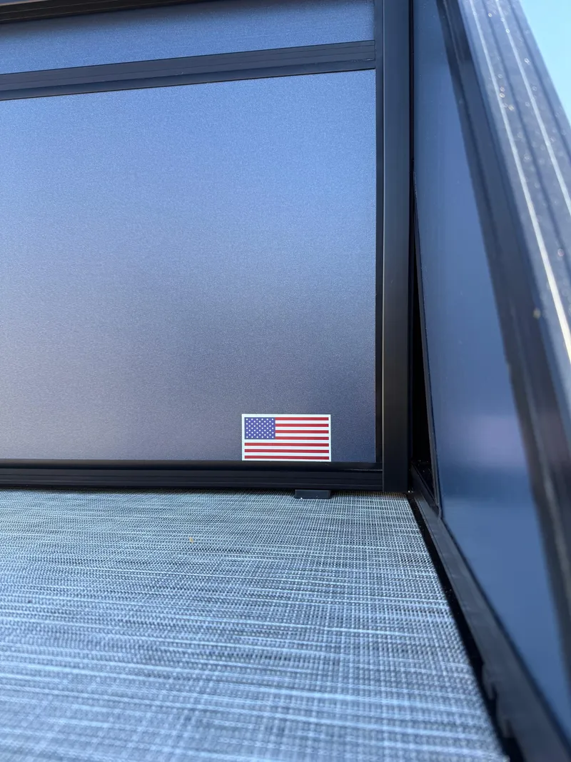 Slide: The Image of Close-up of Viaggio V22U 2025 with American flag sticker on sleek metallic surface. - 8