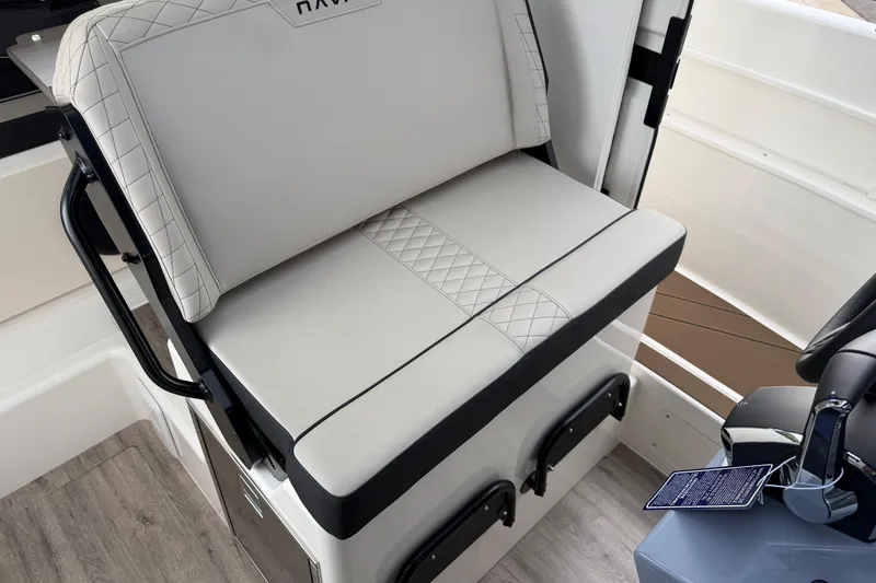 Slide: The Image of Luxurious interior seating of 2026 Navan C30 boat with elegant stitching. - 22