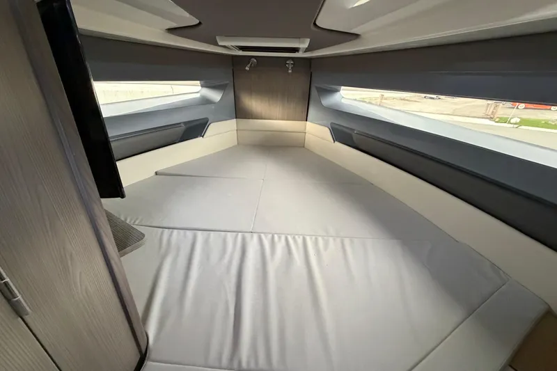 Slide: The Image of Interior cabin of 2026 Navan C30 boat, featuring sleek design and comfortable seating. - 33