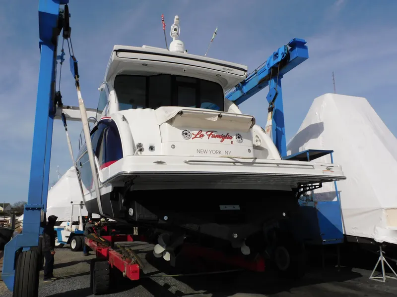 Slide: The Image of 2015 Formula YACHT 45 on lift, New York, ready for maintenance. - 14