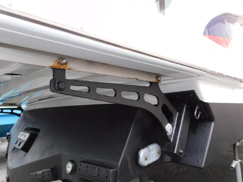 Slide: The Image of 2015 Formula YACHT 45 underside view with metal bracket and hardware details. - 20