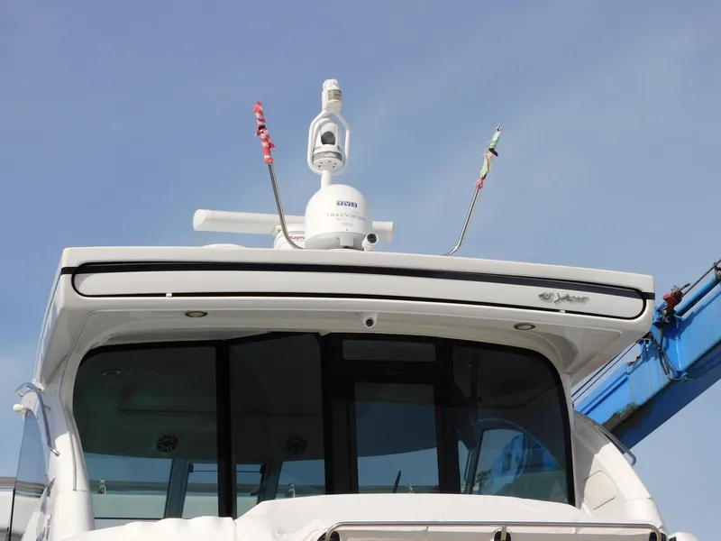 Slide: The Image of 2015 Formula YACHT 45 with radar equipment against a clear sky. - 30
