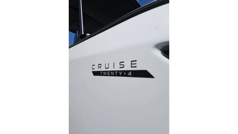 Slide: The Image of 2025 Manitou 20 CRUISE MAX with 150hp Rotax Stealth Motor, side view detail. - 10