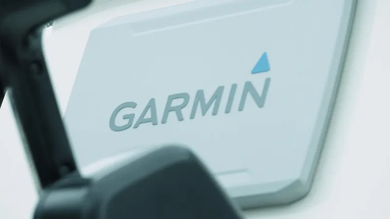 Slide: The Image of Garmin device on 2019 Stingray 206 CC boat dashboard. - 16