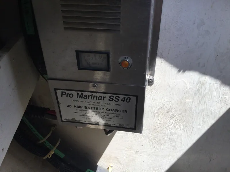 Slide: The Image of Pro Mariner SS 40 battery charger in 1997 J Boats J/32 yacht. - 46