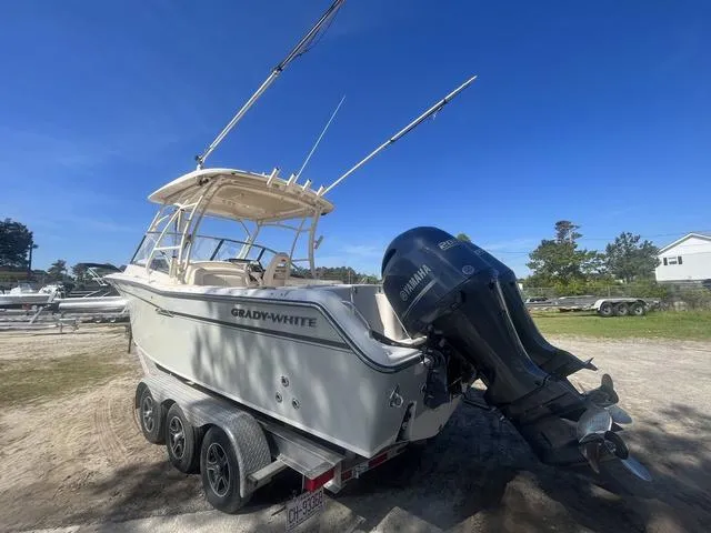 Slide: The Image of 2016 Grady-White Freedom 275 boat on trailer with Yamaha outboard motor. - 4