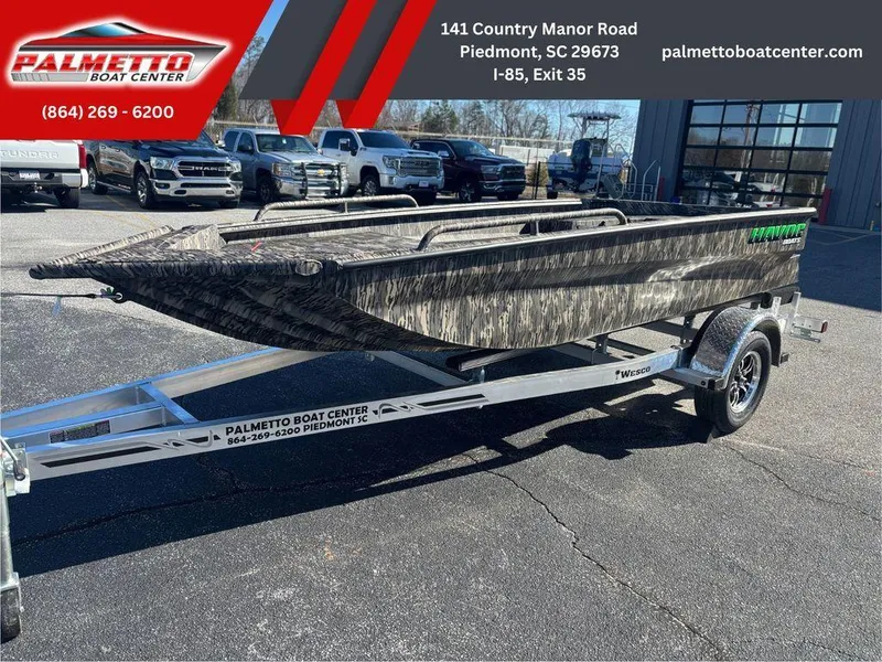 Slide: The Image of 2025 Havoc DBST 1656 boat on trailer at Palmetto Boat Center, Piedmont, SC. - 1